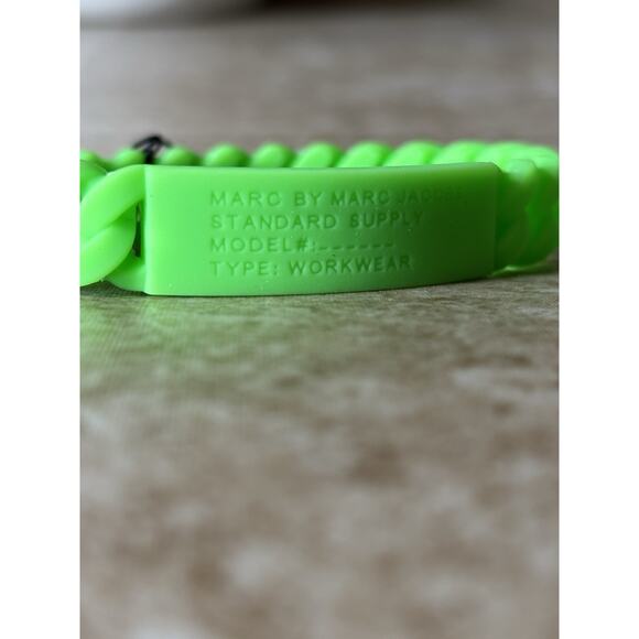 Marc By Marc Jacobs Toucan Green Braided Silicone Rubber Bracelet - Picture 6 of 8